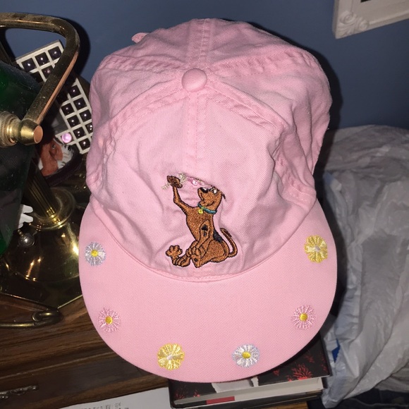 Vintage Baby pink scooby doo floral patch cap hat 1999 - Picture 3 of 9